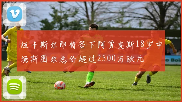 纽卡斯尔即将签下阿贾克斯18岁中场斯图尔总价超过2500万欧元